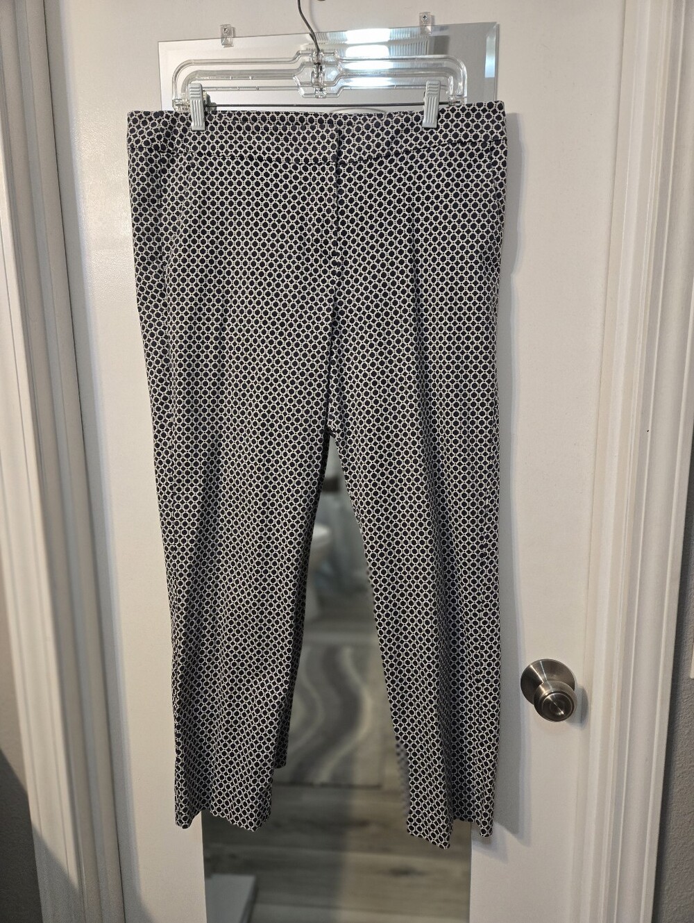 Willi Smith Black and White Chainlink Print Pants